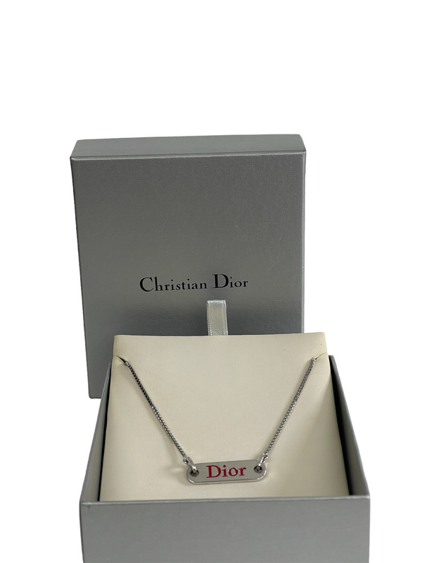 Christian Dior Silvertone Vintage Necklace