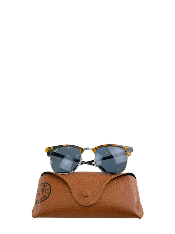 Rayban Black Tortoise Shell Clubmaster Sunglasses