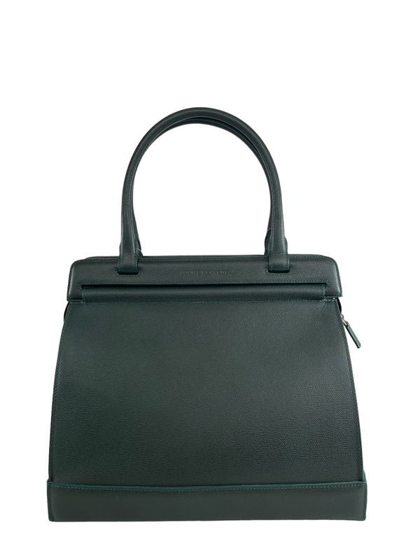 Louise Kennedy Dark Green Leather "THE KENNEDY" TOTE