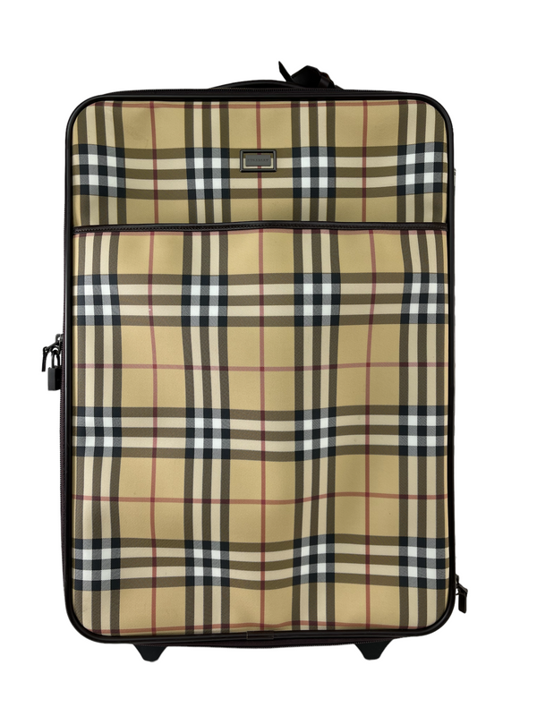 Burberry Classic Check Canvas Carry On Luggage