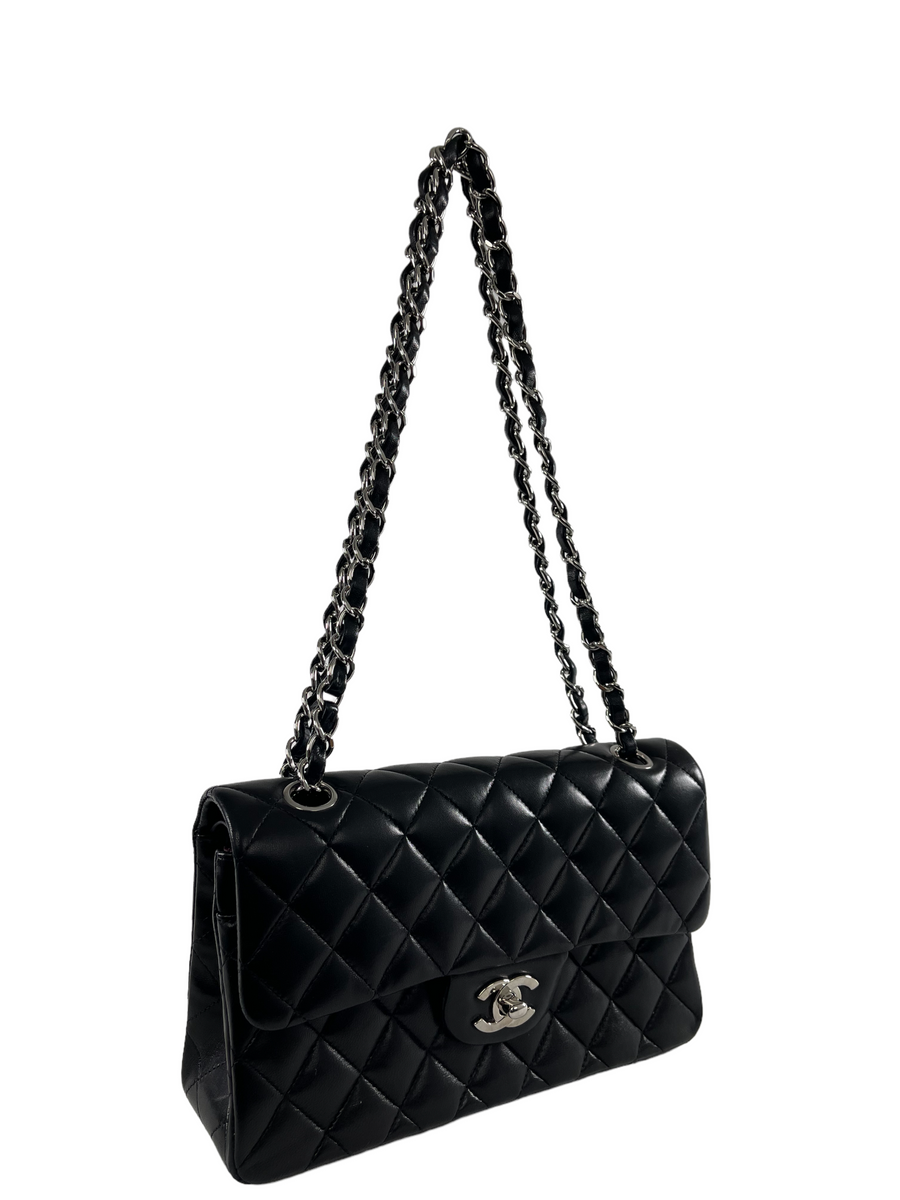 Chanel Black Small Lambskin Leather Classic Double Flap – Siopaella  Designer Exchange