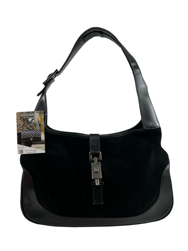 Gucci Black Suede/ Leather 'Jackie' Bag