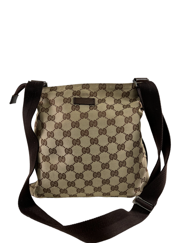 Gucci Classic Monogram Canvas Messenger Bag