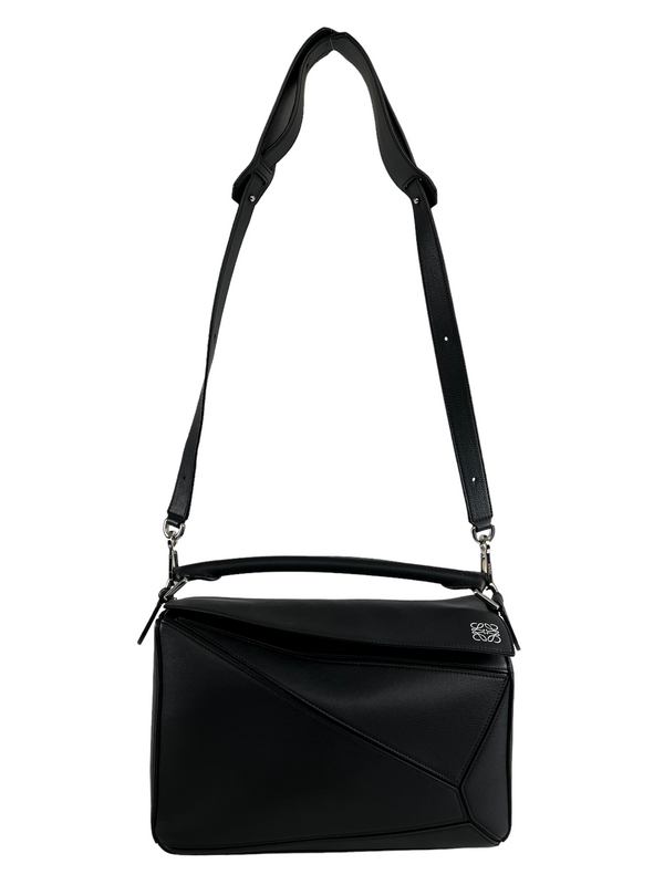 Loewe Black Leather 'Puzzle' Bag