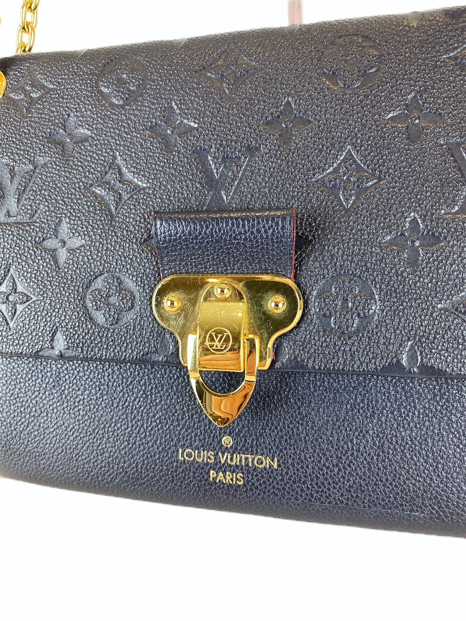 Louis Vuitton Navy Empreinte Leather "Vavin" Crossbody - Siopaella Designer Exchange