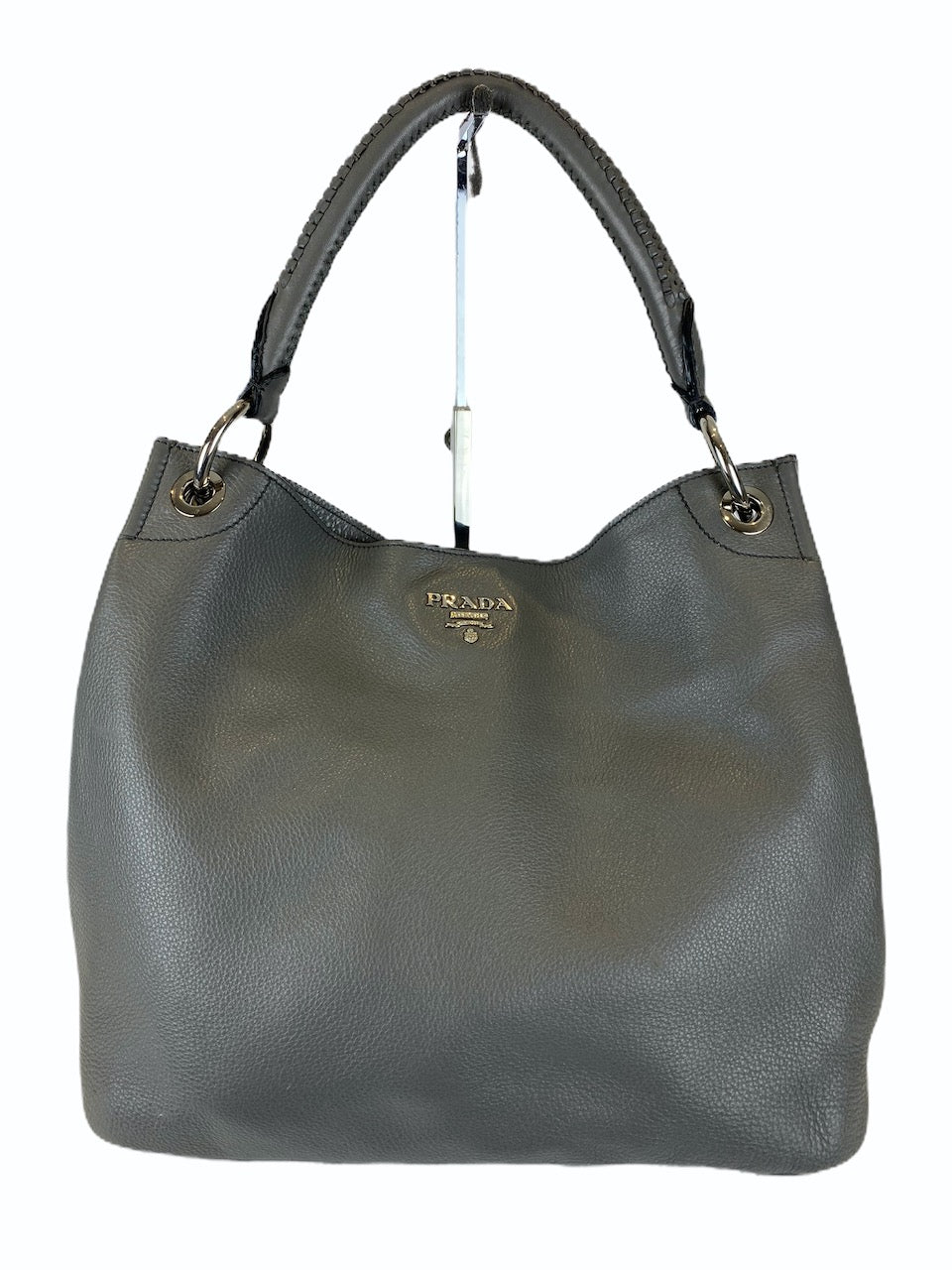 Prada Grey Leather Hobo - As Seen on Instagram 2/9/20 - Siopaella Designer Exchange