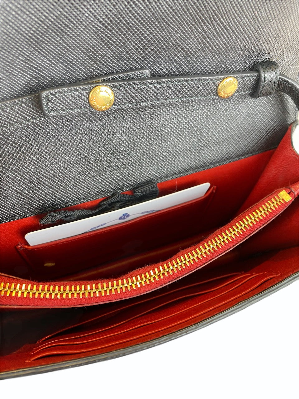 Prada Black Saffiano Leather Wallet on Chain - As Seen on Instagram 2/9/20 - Siopaella Designer Exchange