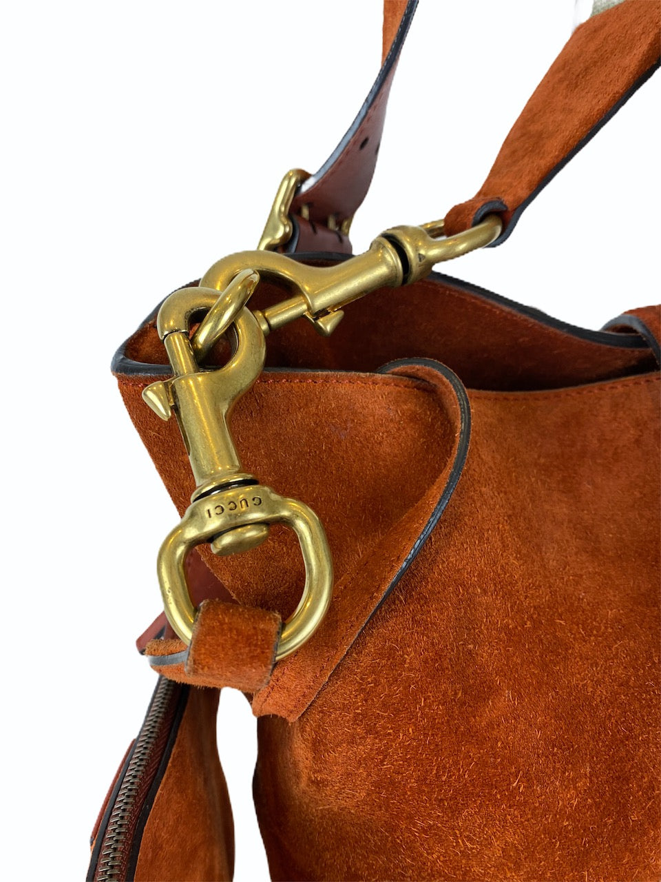 Gucci Rust Suede Leather Bucket Bag - As Seen on Instagram 2/9/20 - Siopaella Designer Exchange