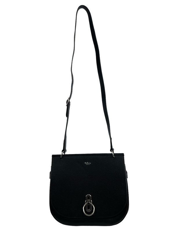 Mulberry Black Grained Leather “Amberley” Crossbody