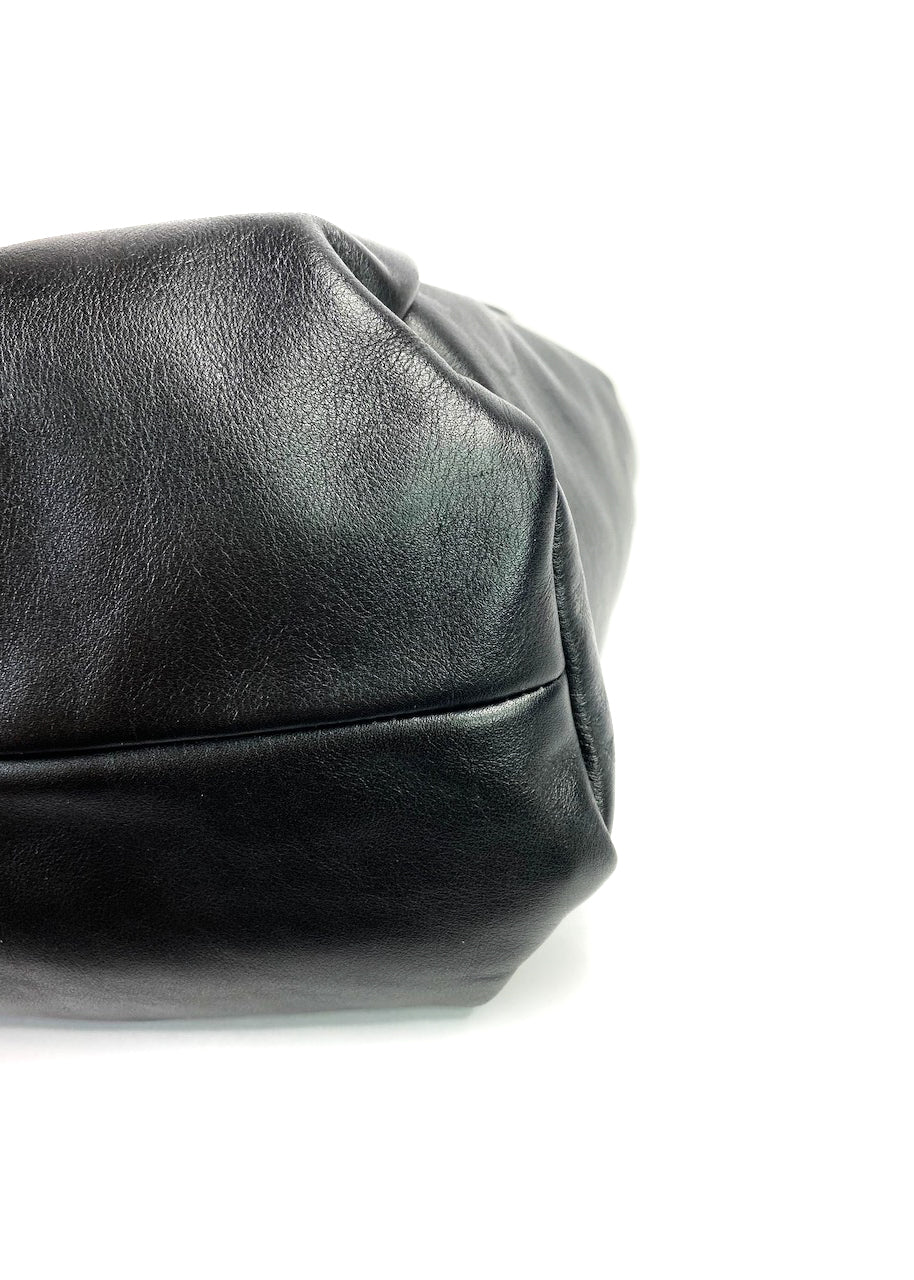 Bottega Veneta Black Nappa Leather "Shoulder Pouch" - Siopaella Designer Exchange