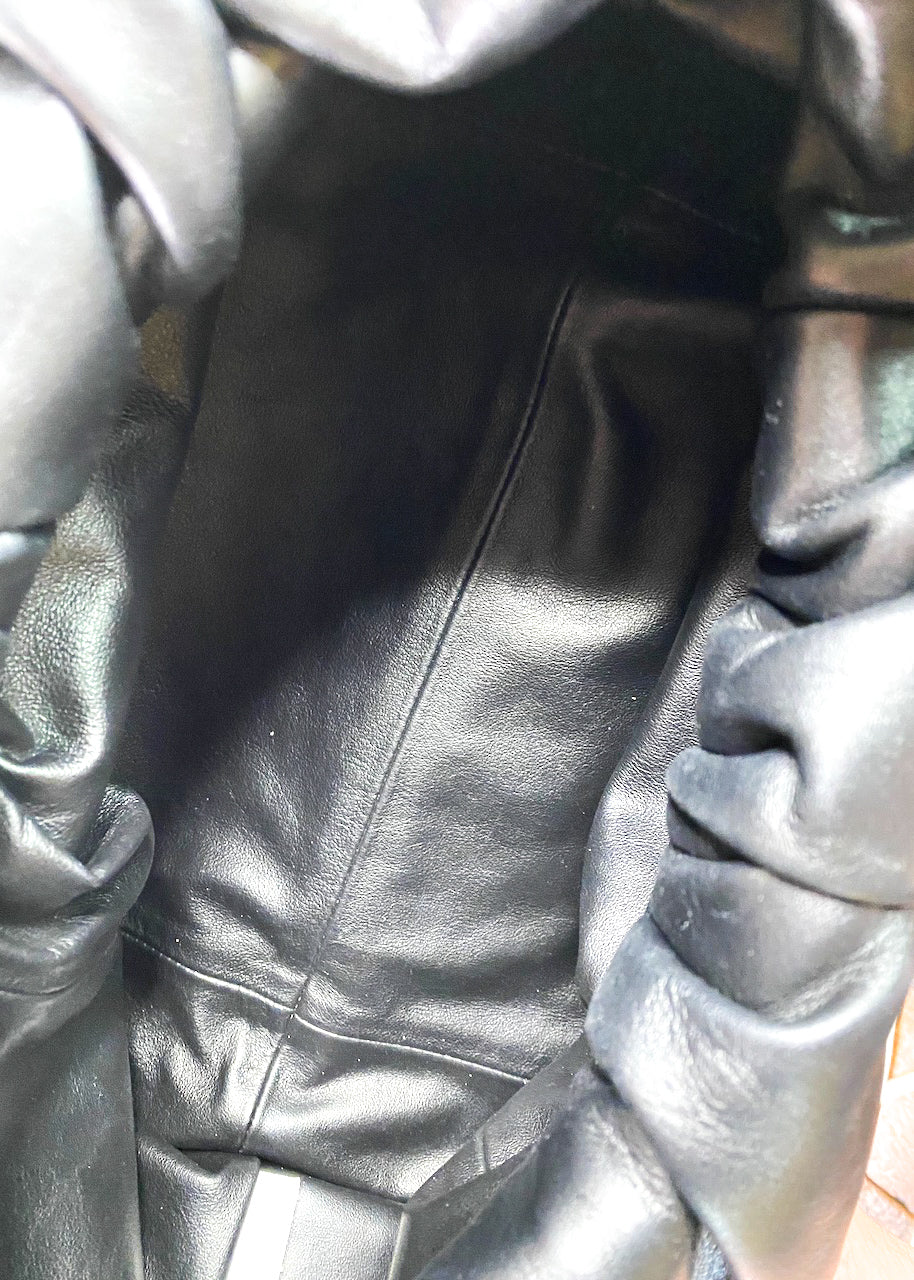 Bottega Veneta Black Nappa Leather "Shoulder Pouch" - Siopaella Designer Exchange