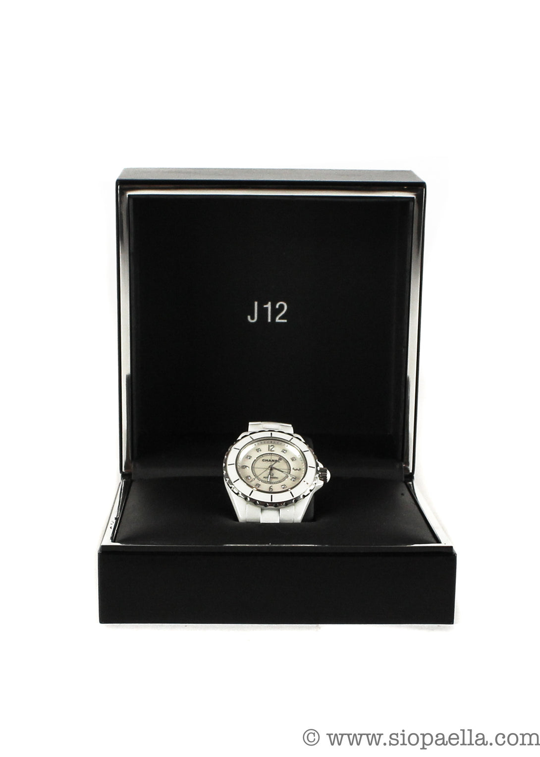 Chanel White Ceramic and Diamond J12 Watch - Siopaella Designer Exchange