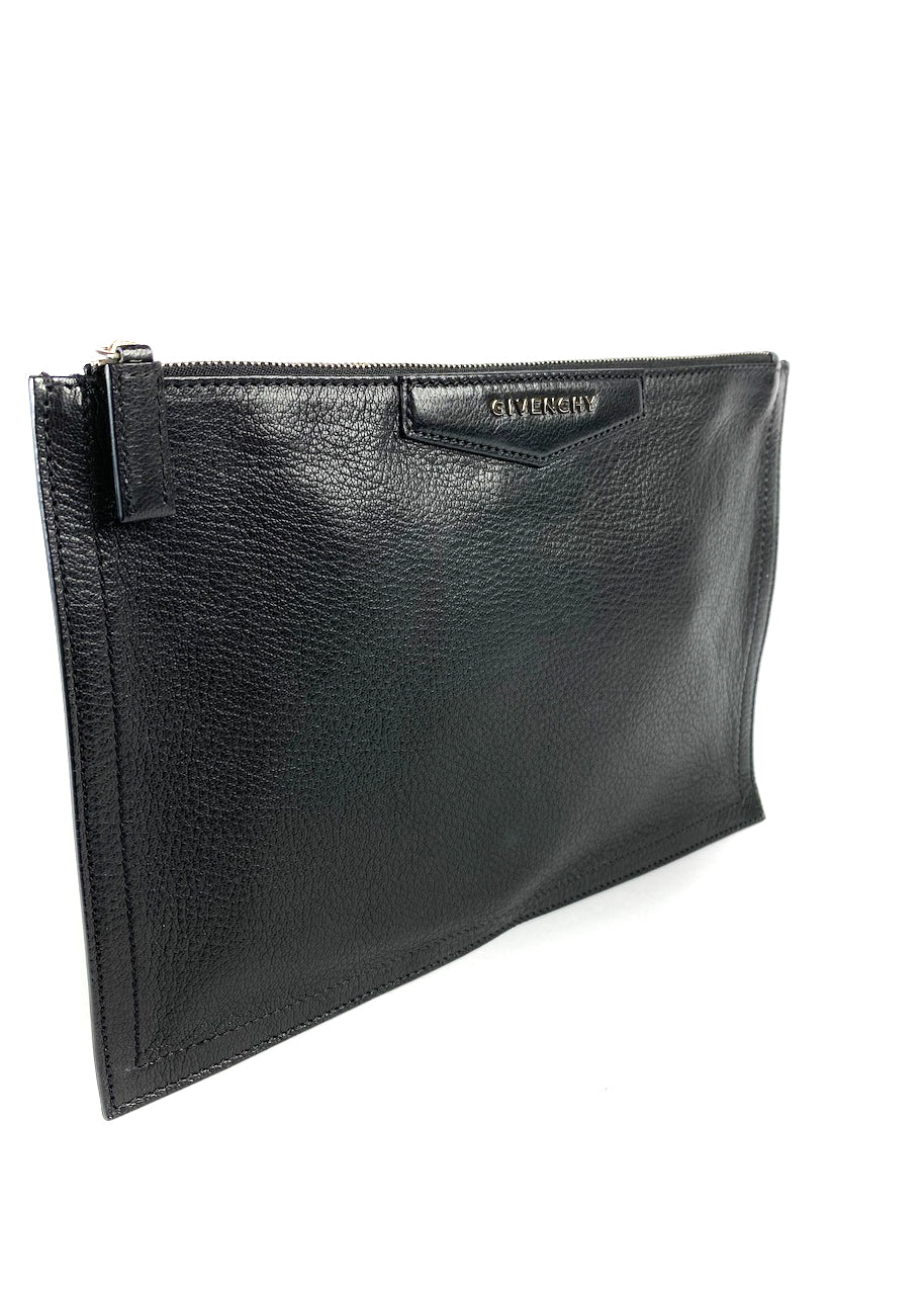 Givenchy Black Leather Clutch - As Seen on Instagram 26.07.2020 - Siopaella Designer Exchange