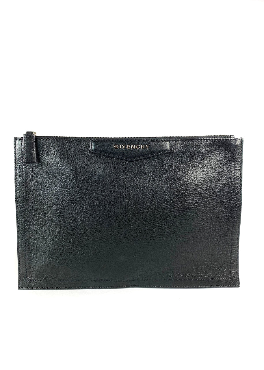 Givenchy Black Leather Clutch - As Seen on Instagram 26.07.2020 - Siopaella Designer Exchange