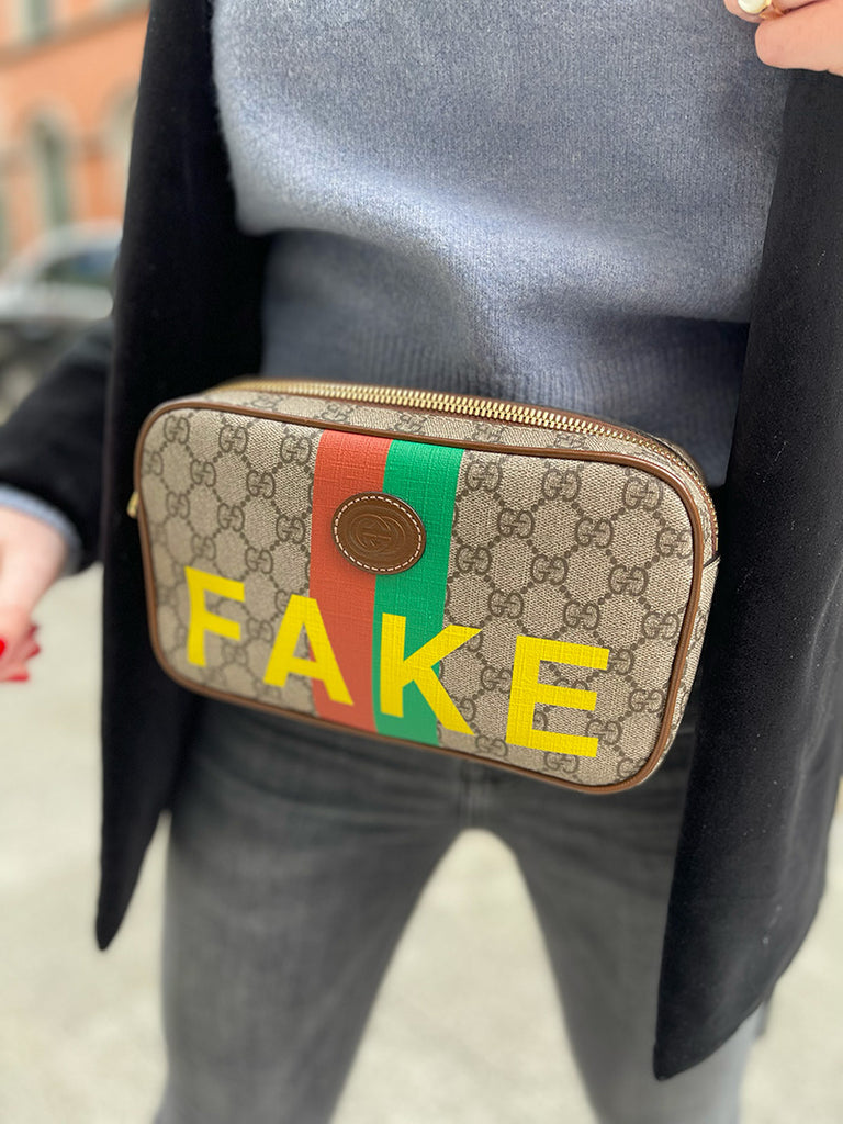 Gucci GG Supreme Fake/Not Small Belt Bag - Size 34 / 85 (SHF-23260