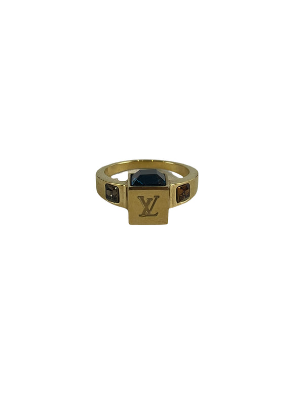 Louis Vuitton Gold Tone Ring - Size XS
