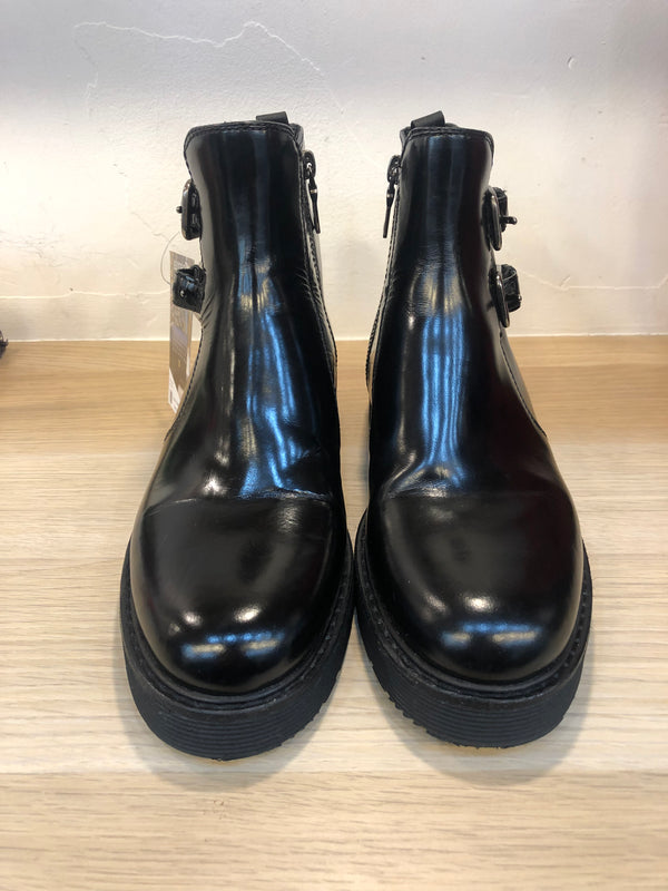 Prada Black Leather Boots - UK 4