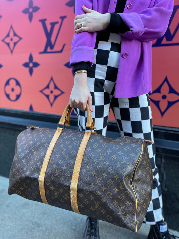 Louis Vuitton Monogram Canvas Keepall 50 Luggage