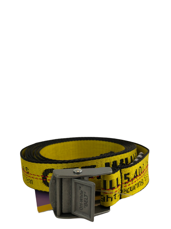 Off White Yellow Canvas Belt - Open sized