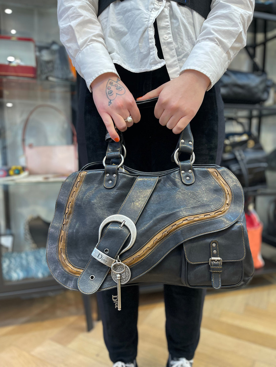 Siopaella Christian Dior Gaucho Saddle Bag Christian Dior Vintage