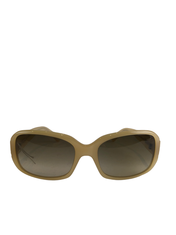 Versace Cream Diamanté Sunglasses