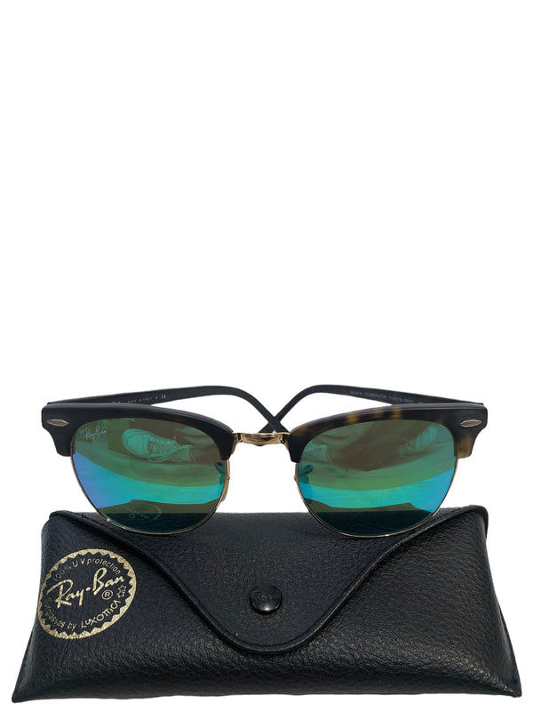 Rayban Green Tinted Club Master Sunglasses