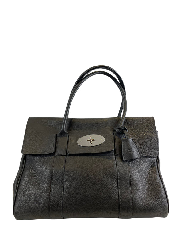 Mulberry Charcoal Leather "Bayswater" Tote