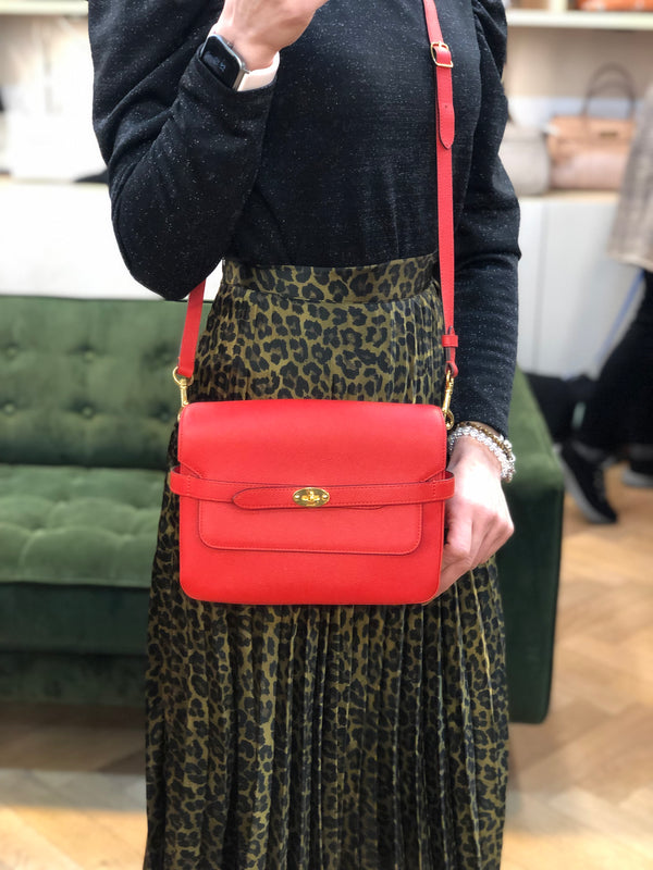 Mulberry Cherry Red Leather Crossbody - As Seen on Instagram