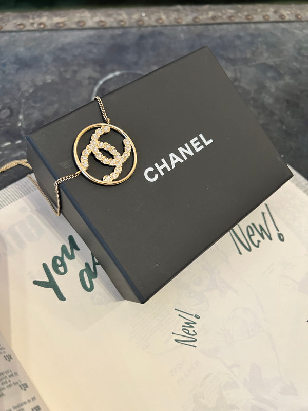 Chanel Goldtone CC Necklace