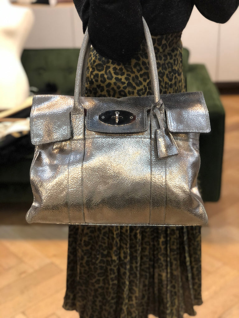 Mulberry Silver Leather Bayswater As Seen on Instagram