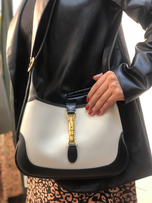 Gucci Monochrome Leather ‘Jackie 1961’ Handbag (Initialed)