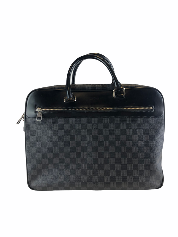 Louis Vuitton Black Leather & Damier Graphite Luggage
