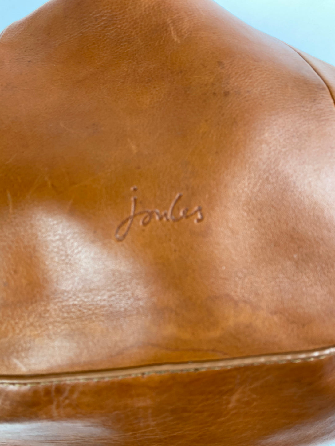 Joules Tan Leather Hobo - Siopaella Designer Exchange