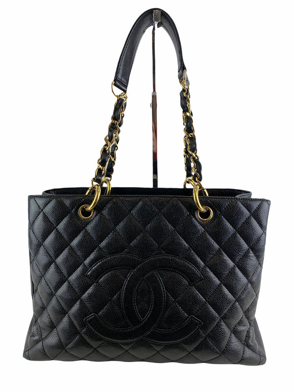 Chanel Black Caviar Leather ‘GST’ Gold Tone