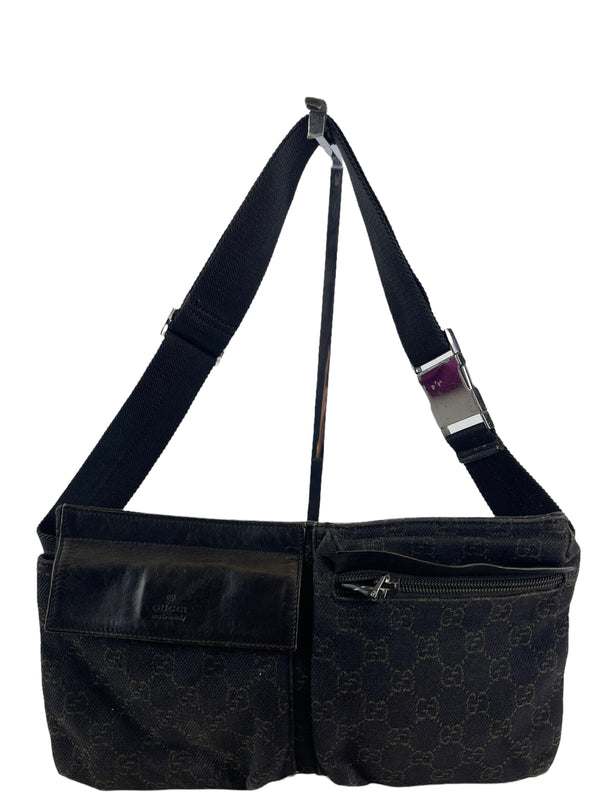 Gucci Dark Brown Monogram Canvas Bum/Belt Bag