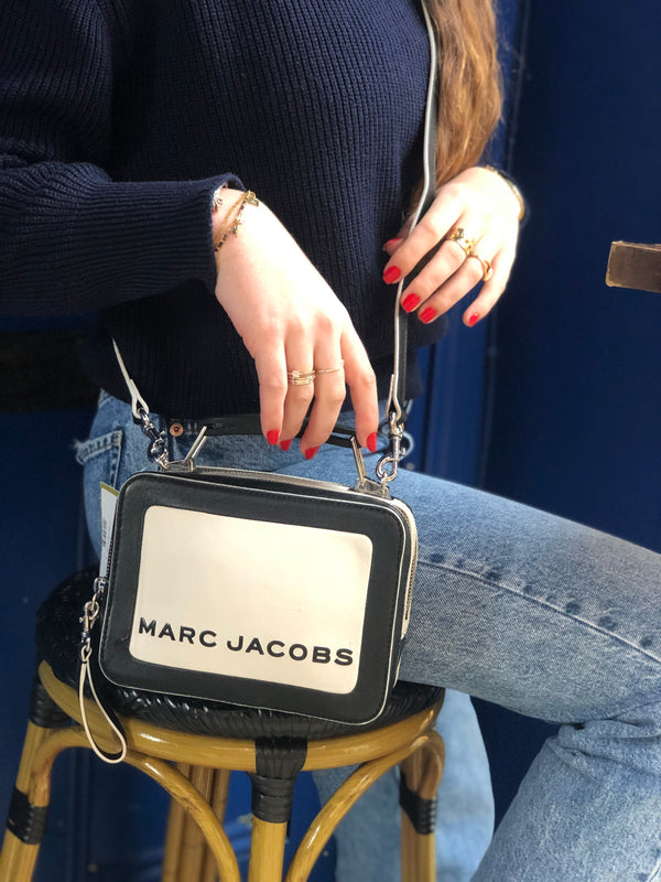 Marc Jacobs Monochrome Leather "Mini Box" Shoulder Bag