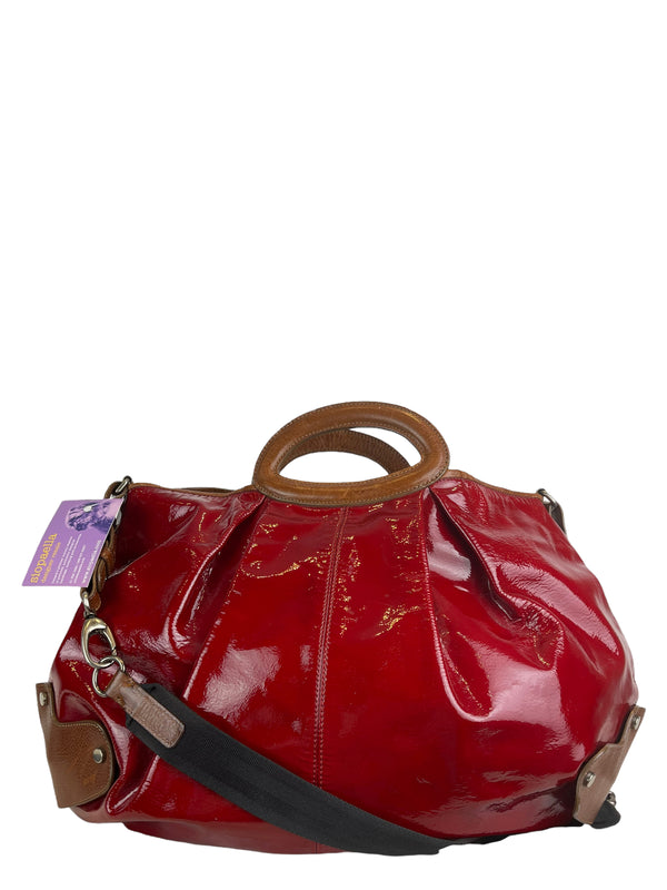 Marni Red Patent Leather Crossbody Shoulder Bag