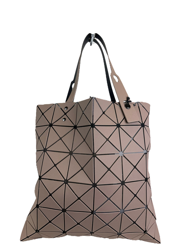 Issey Miyake Taupe Lucent Geometric-Pattern Tote