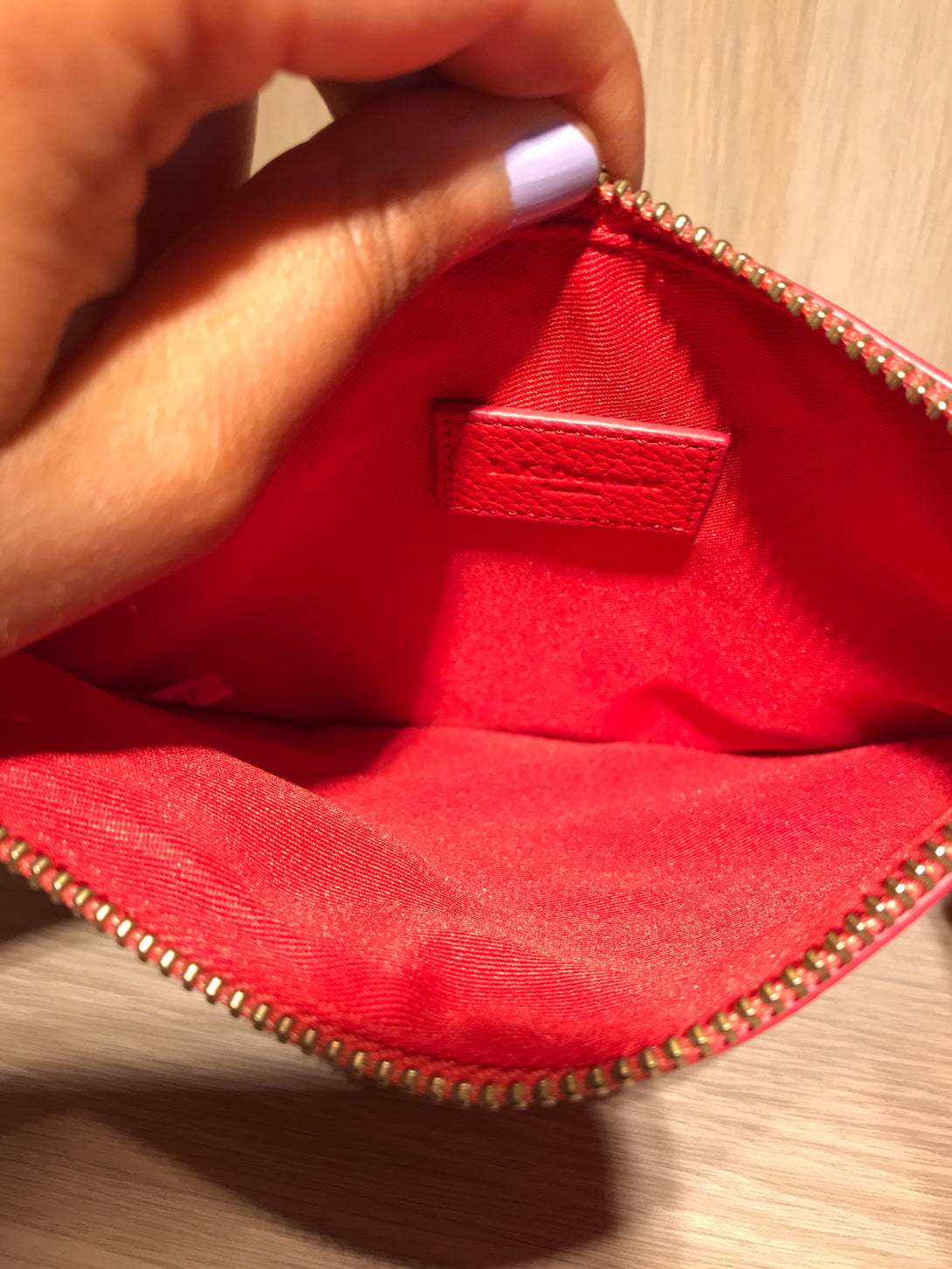 LK Bennett Red Leather Clutch - As seen on Instagram 5/08/20 - Siopaella Designer Exchange