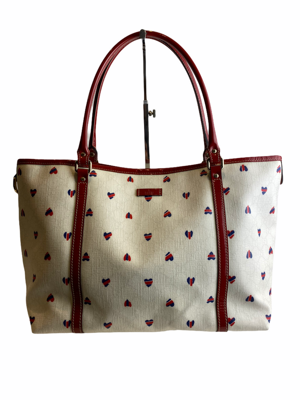 Gucci "Heart" Print Canvas Tote - As seen on Instagram 21/03/21