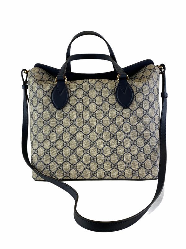 Gucci Signature Coated Canvas Convertible Soft Fold Over Tote - As Seen on Instagram 28/04/21