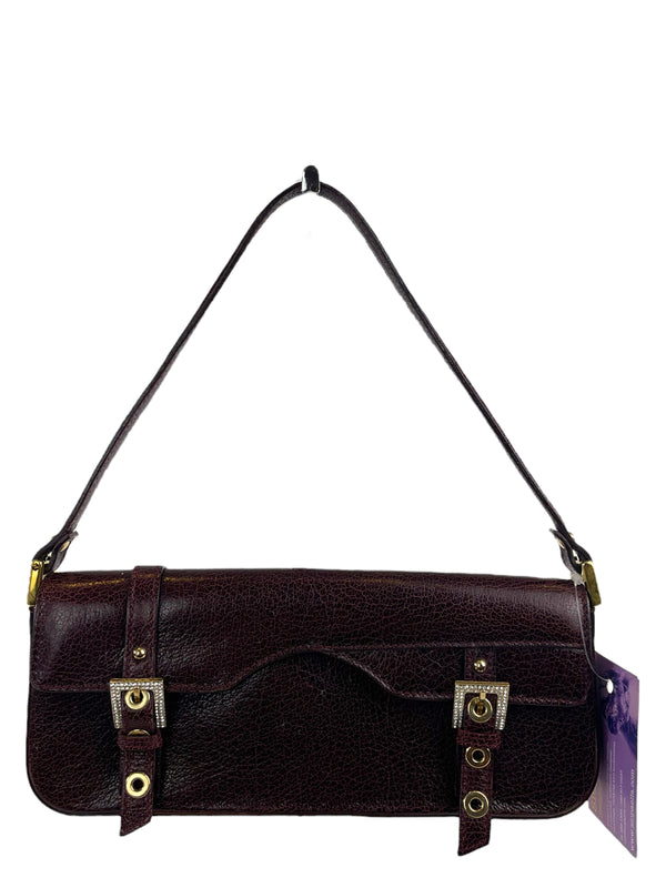 Dolce & Gabbana Burgundy Leather Shoulder Bag