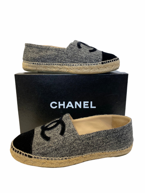 Chanel Grey Espadrilles - Size UK 6