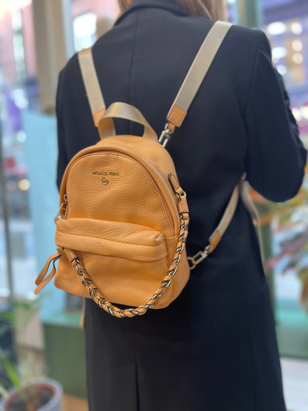Michael Kors Small Peach Leather Backpack