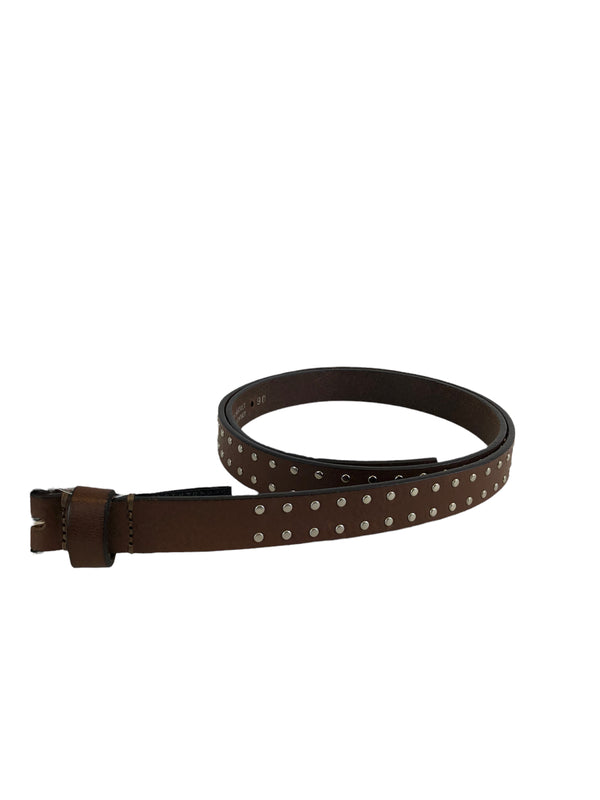 Just Cavalli Brown Studded Leather Belt