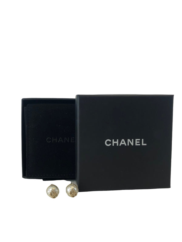 Chanel Silver & GoldTone CC Earrings