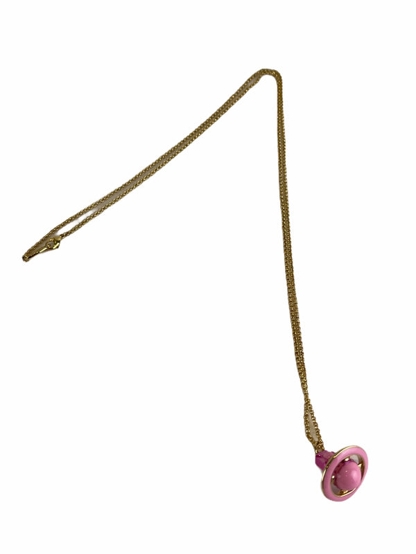 Vivienne Westwood Pink Orb Necklace - as seen on Instagram 18/04/21
