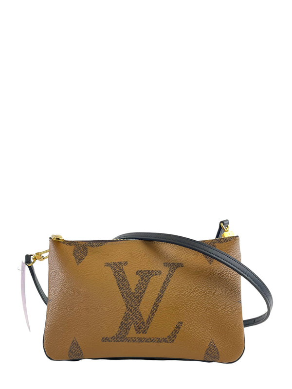 Louis Vuitton Monogram & Reverse Monogram Double Zip Pochette