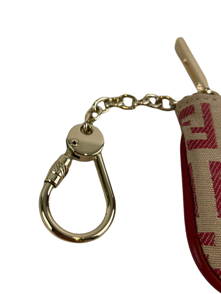 Fendi Red Monogram Canvas Keychain Pouch β Siopaella Designer Exchange