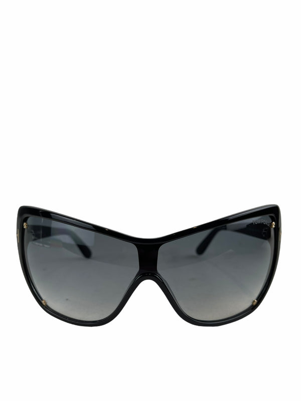 Tom Ford Black Wraparound ekaterina Sunglasses
